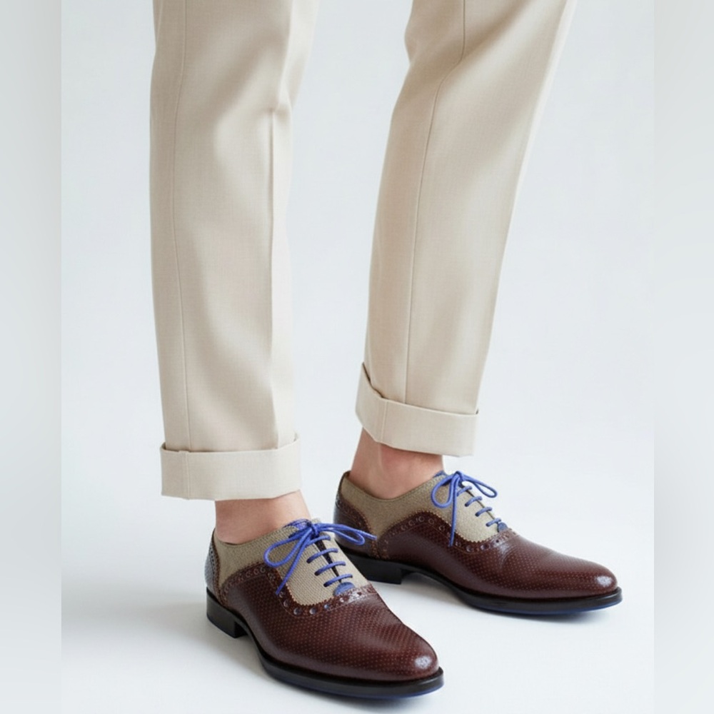 John Fluevog Two-tone 837
Granville Brogue Leather Oxdords Shoes